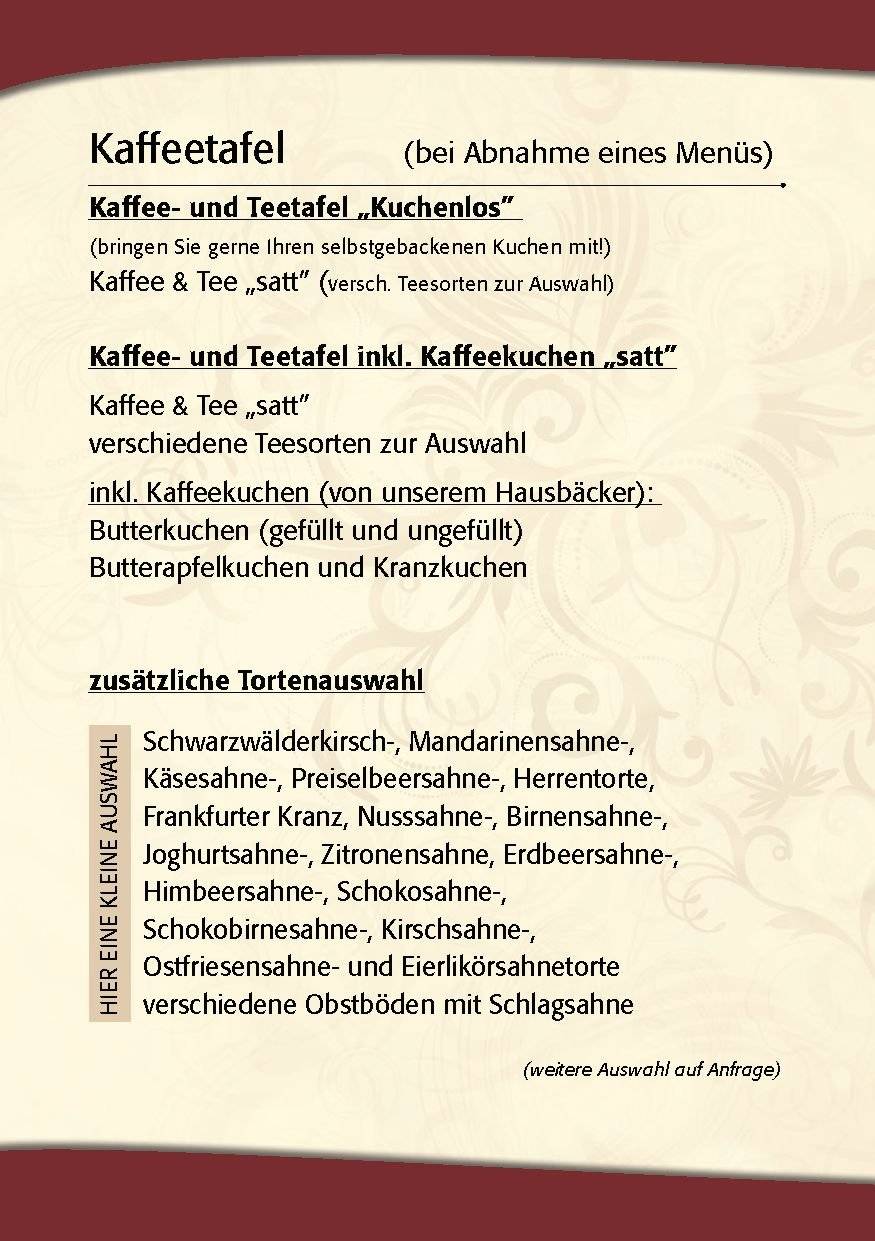 Köhncke's Hotel Kaffeetafel Köhncke's Hotel Kaffeetafel